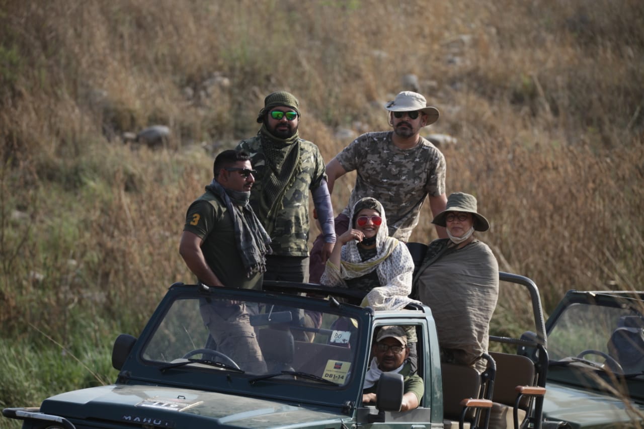 Tiger spotted during a Corbett jeep safari